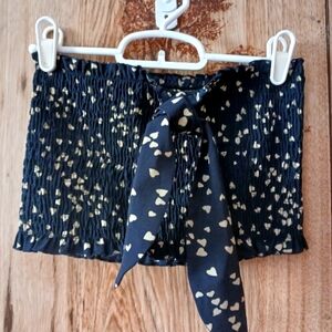 Nasty Gal Smocked Valentines Day Heart Print Tube Top